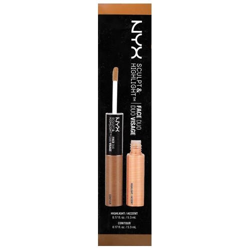 NYX Sculpt & Highlight Face Duo Liquid Face Contour/Highlighter (Select Color) - DollarFanatic.com