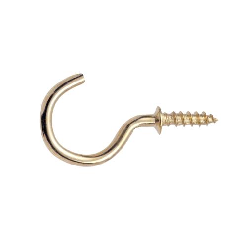 Ook 7/8" Brass Cup Hooks - 55544 (40 Pack) - DollarFanatic.com