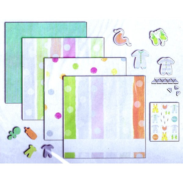 PaperArt Baby Scrapbook Kit - 25 Pieces (19-7514) Acid Free - DollarFanatic.com