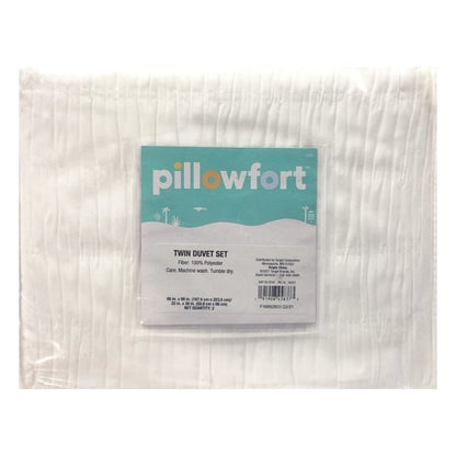 Pillowfort White Seersucker Duvet Cover & Pillow Sham Set (Twin) - $5 Outlet