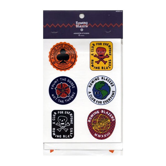 Rowing Blazers Stickers - A Club for Everyone (6 Sheets) - DollarFanatic.com