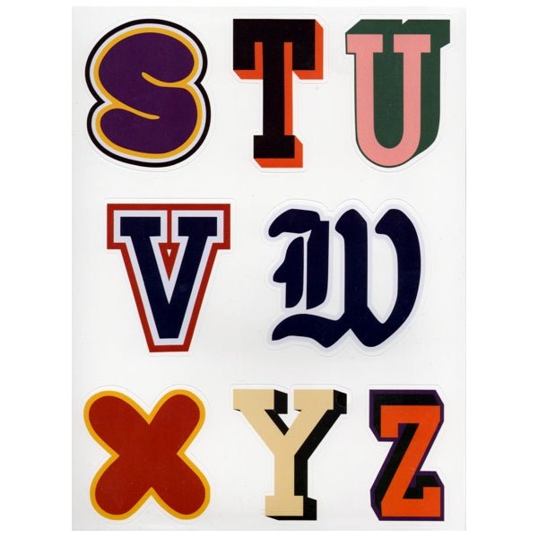 Rowing Blazers Stickers - Letters and Numbers (8 Sheets) - DollarFanatic.com