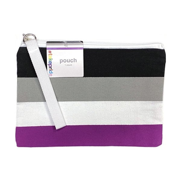 Take Pride Striped Canvas Wristlet Pouch (8.75" x 6") Select Style - $5 Outlet