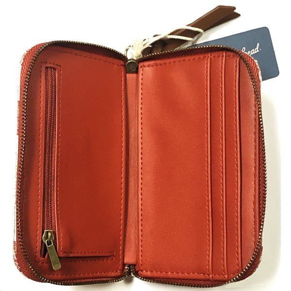 Universal Thread Small Checkered Folio Zipper Wallet - Terracotta (5.5" x 3.5") - DollarFanatic.com